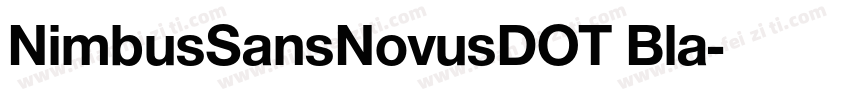 NimbusSansNovusDOT Bla字体转换